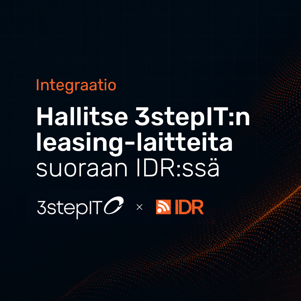 IT-laitteiden vastuullisuusraportointi 1 Hallitse 3stepIT:n leasing-laitteita suoraan IDR:ssä